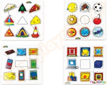 Σετ 4 Ξύλινα Ενσφηνώματα - Ταξινόμηση Γεωμετρικών Σωμάτων  Ξύλινα Παιδικά Ενσφηνώματα