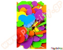 Αφρώδη σχήματα καρδιές και λουλούδια 250 τεμάχια  Αφρώδη Διακοσμητικά Χειροτεχνίας