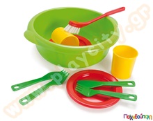 Σετ για πλύσιμο πιάτων 10 τεμάχια  Παιδικά Κουζινικά