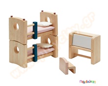 Είδη Κουκλόσπιτου - Παιδικό δωμάτιο με κουκέτα για κουκλόσπιτο Plan Toys  Κουκλόσπιτα και Αξεσουάρ