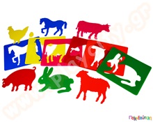 Στένσιλ και μοτίφια ζώων αγροκτήματος  Στένσιλ