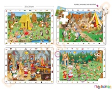 Σετ 4 παζλ παρατηρητικότητας παραμύθια  Πλαστικά Εκπαιδευτικά Παζλς