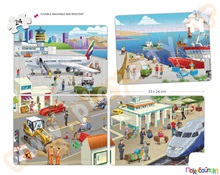 Σετ 4 παζλ συνεργασίας η πόλη  Πλαστικά Εκπαιδευτικά Παζλς