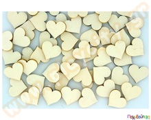 Ξύλινες καρδούλες 18χ20 mm  Διακοσμητικά Ξύλινα