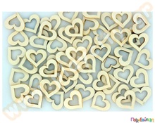 Ξύλινες ανοιχτές καρδούλες 20χ20 mm  Διακοσμητικά Ξύλινα