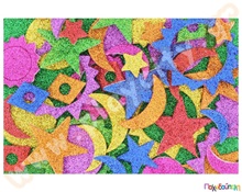 Αυτοκόλλητα διακοσμητικά ουράνια σώματα EVA GLITTER  Αφρώδη Διακοσμητικά Χειροτεχνίας