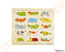 Παζλ Match n Mix, ζώα  Ξύλινα Εκπαιδευτικά Παζλς