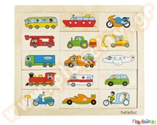 Παζλ Match n Mix, οχήματα  Ξύλινα Εκπαιδευτικά Παζλς