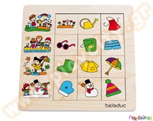 Παζλ ταξινόμησης, εποχές  Ξύλινα Εκπαιδευτικά Παζλς