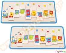 Παζλ αντιστοίχισης, το τρένο  Ξύλινα Εκπαιδευτικά Παζλς