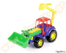 Τρακτέρ μεγάλο με κουβά και φαγάνα  Πλαστικά Παιδικά Οχήματα