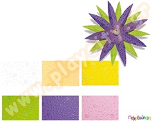 Χαρτόνι με ανάγλυφα λουλούδια από γυαλιστερό βερνίκι  Χαρτόνια Ανάγλυφα