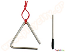 Μουσικό τρίγωνο 10 cm με μεταλλική μπαγκέτα  Διάφορα Μουσικά Όργανα