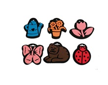 Στάμπες μοτίφια χαρούμενα σχέδια Σετ 6 τεμάχια  Στάμπες και Σφραγίδες Χειροτεχνίας