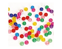 Πολύχρωμες διαφανείς χάντρες  Διακοσμητικές Χάντρες - Κουμπιά