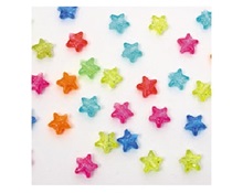 Διαφανείς χάντρες αστεράκια με χρυσόσκονη  Διακοσμητικές Χάντρες - Κουμπιά