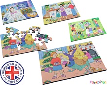 Σετ 4 Ξύλινα Παζλ Τα συναισθήματα μας Νο.1  Ξύλινα Εκπαιδευτικά Παζλς