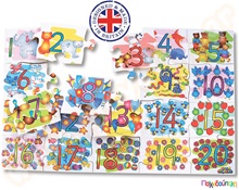 Ξύλινο Παζλ Αριθμοί 1-20  Ξύλινα Εκπαιδευτικά Παζλς