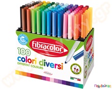 Μαρκαδόροι χοντρής και λεπτής γραφής Fibracolor  Μαρκαδόροι
