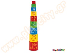 Παιχνίδι Κατασκευών Χτίζω και δημιουργώ με κούπες  Βρεφικά Παιχνίδια