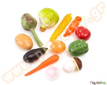 Ποικιλία 12 λαχανικών σε φυσικό μέγεθος  Πλαστικά Παιδικά Τρόφιμα - Φρούτα - Λαχανικά