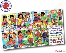 Ξύλινο Παζλ Οι μέρες της εβδομάδας  Ξύλινα Εκπαιδευτικά Παζλς