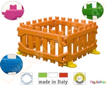 Σετ Πλαστικός φράχτης χώρου παιχνιδιού Μονόχρωμος με βάσεις  Φράχτες Παιχνιδιού