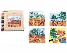 Ξύλινο Παζλ 5 Επιπέδων Το καρότο  Ξύλινα Εκπαιδευτικά Παζλς Επιπέδων