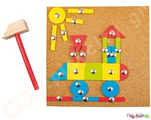 Επιτραπέζιο Παιχνίδι Martello, ο πολύχρωμος κόκορας  Εκπαιδευτικά Παιχνίδια με Σχήματα - Μεγέθη - Χρώματα