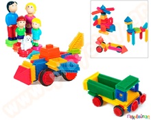 Κατασκευές bristle σετ 85 τεμαχίων  Πλαστικά Παιχνίδια Κατασκευών με Σφηνοτουβλάκια