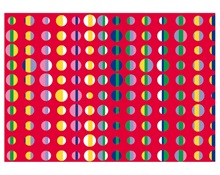 Χαρτόνι πουά Fun κόκκινο-μπλε  Χαρτόνια Τυπωμένα