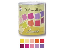 Ταμπόν για σφραγίδες ανατολή σετ 10 χρωμάτων  Στάμπες και Σφραγίδες Χειροτεχνίας