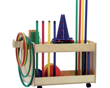 Ξύλινο Βαγονέτο ψυχοκινητικής με ρόδες 88x40x57 cm  Συστήματα Αποθήκευσης - Παιχνιδόκουτα