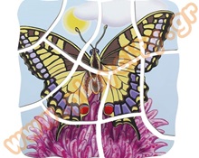 Παζλ 5 Επιπέδων Πεταλούδα  Ξύλινα Εκπαιδευτικά Παζλς Επιπέδων