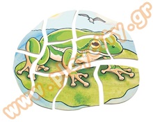 Παζλ 5 Επιπέδων Βάτραχος  Ξύλινα Εκπαιδευτικά Παζλς Επιπέδων