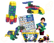 Κατασκευαστικό Σετ Clics (rollerbox με 377 τεμάχια)  Πλαστικά Παιχνίδια Κατασκευών Clics - Flexy