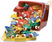 Κουβάς με 18 οχήματα  Άθραυστα Παιδικά Οχήματα