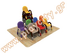 Πλαστικό καρεκλάκι στοιβαζόμενο νηπίων με κυκλική πλάτη  Πλαστικά Παιδικά Καρεκλάκια