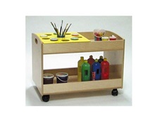 Ξύλινο Βαγονέτο ζωγραφικής με ρόδες  Έπιπλα Zωγραφικής - Καβαλέτα