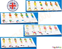 Σετ 4 Ξύλινα Παζλ Ντύνομαι  Ξύλινα Εκπαιδευτικά Παζλς