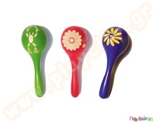 Ξύλινες μαράκες με σχέδια  Μαράκες - Καστανιέτες