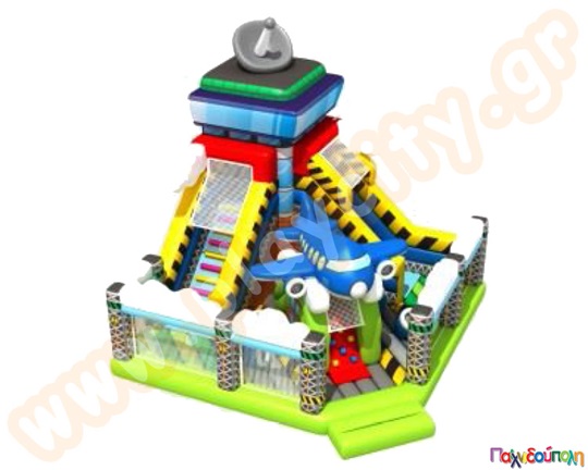 Φουσκωτό Παιχνίδι Διασκέδαση στο Αεροδρόμιο (με 4 blowers)