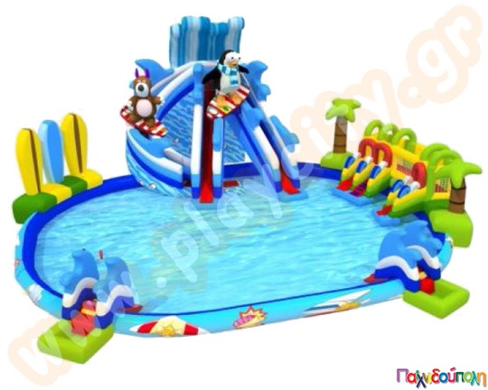 Φουσκωτό Υδάτινο Πάρκο Πιγκουινάκια (με 8 blowers)
