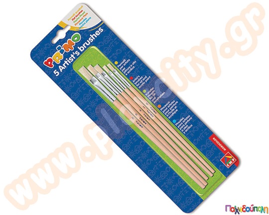 Σετ 5 πινέλα πλακέ