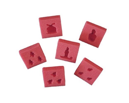 Σφραγίδες σπόγγοι αποτυπώματα Χριστουγέννων