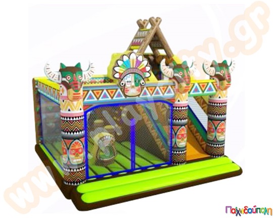 Φουσκωτό Παιχνίδι Ινδιάνικο Χωριό - Τοτέμ (με 1 blower)