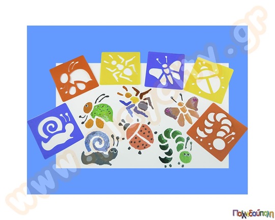 Στένσιλ εντόμων 6 τεμάχια