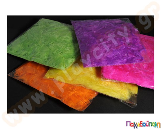 Φτερά 5 χρώματα ΝΕΟΝ 5χ10 gr