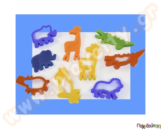 Φόρμες γλυπτικής ζώα ζούγκλας 6 τεμάχια