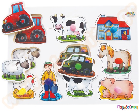 Ξύλινα Ενσφηνώματα Ζώα Φάρμας